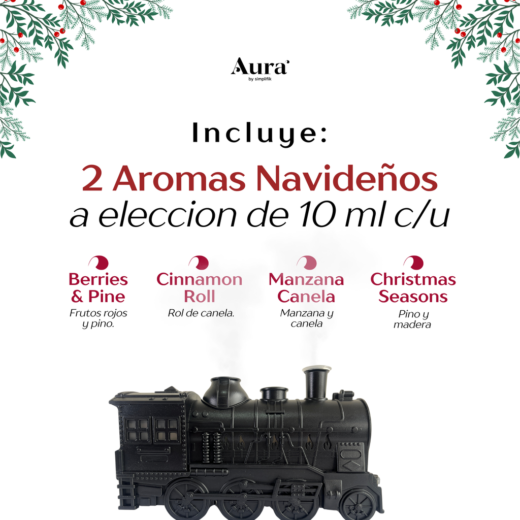 Tren Humificador De Aroma Con Luz Led - Expreso Aura
