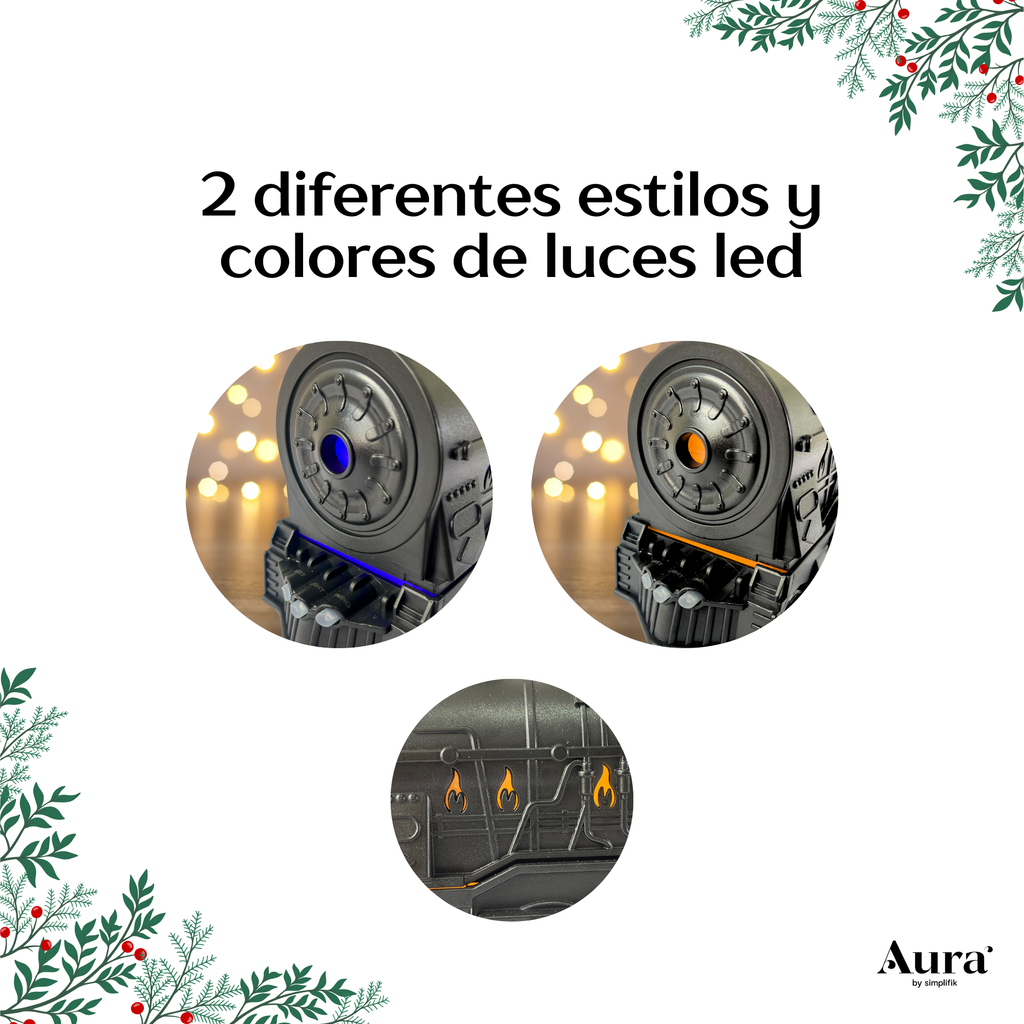 Tren Humificador De Aroma Con Luz Led - Expreso Aura