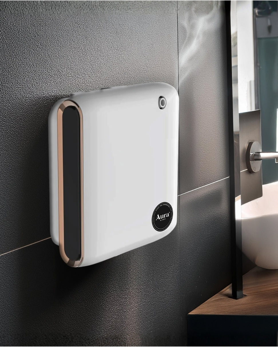 Difusor profesional Aquila Aura by Simplifik para aromatización de espacios con control desde app móvil
