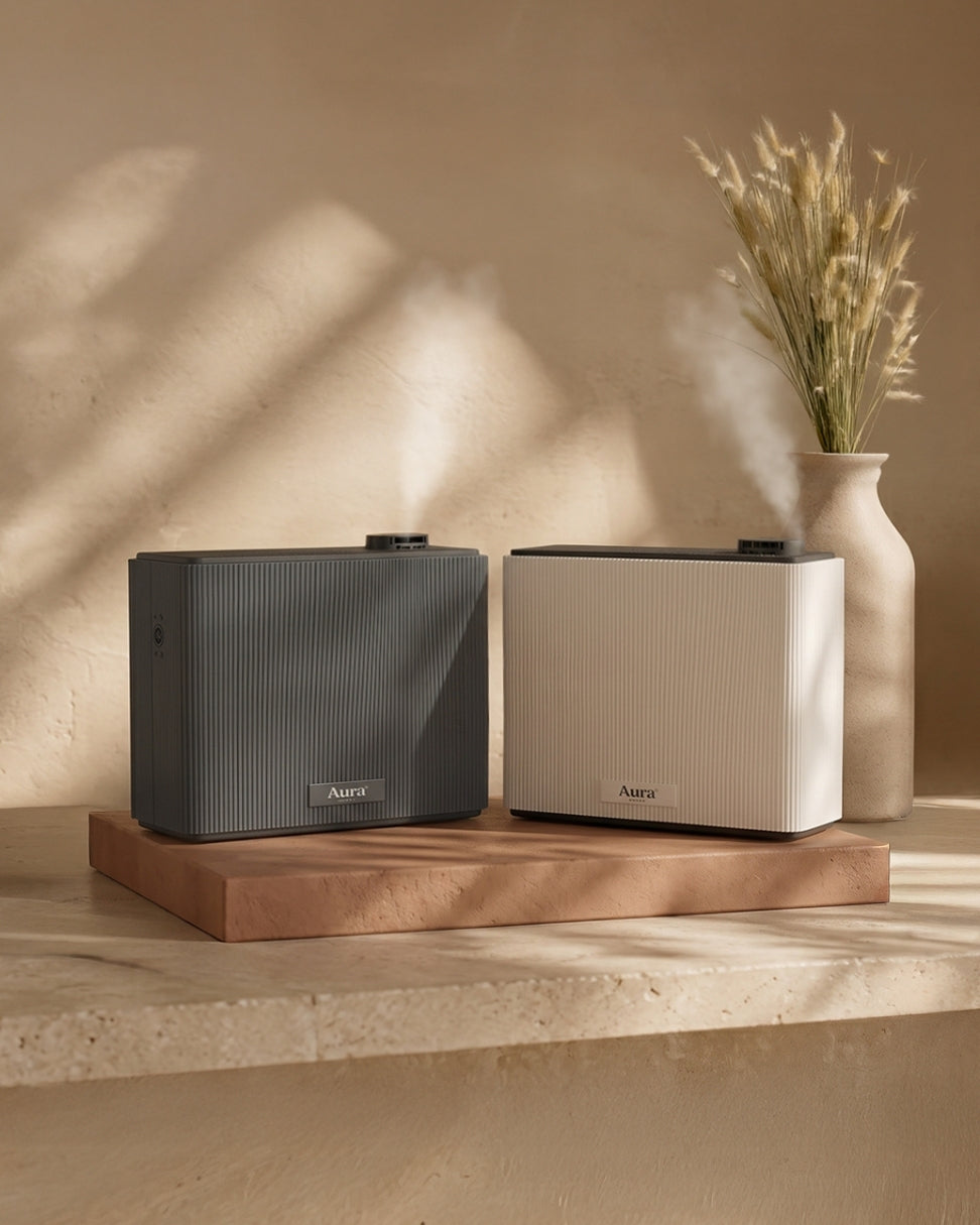 Difusor profesional Aurora Aura by Simplifik para aromatización de espacios con control desde app móvil black