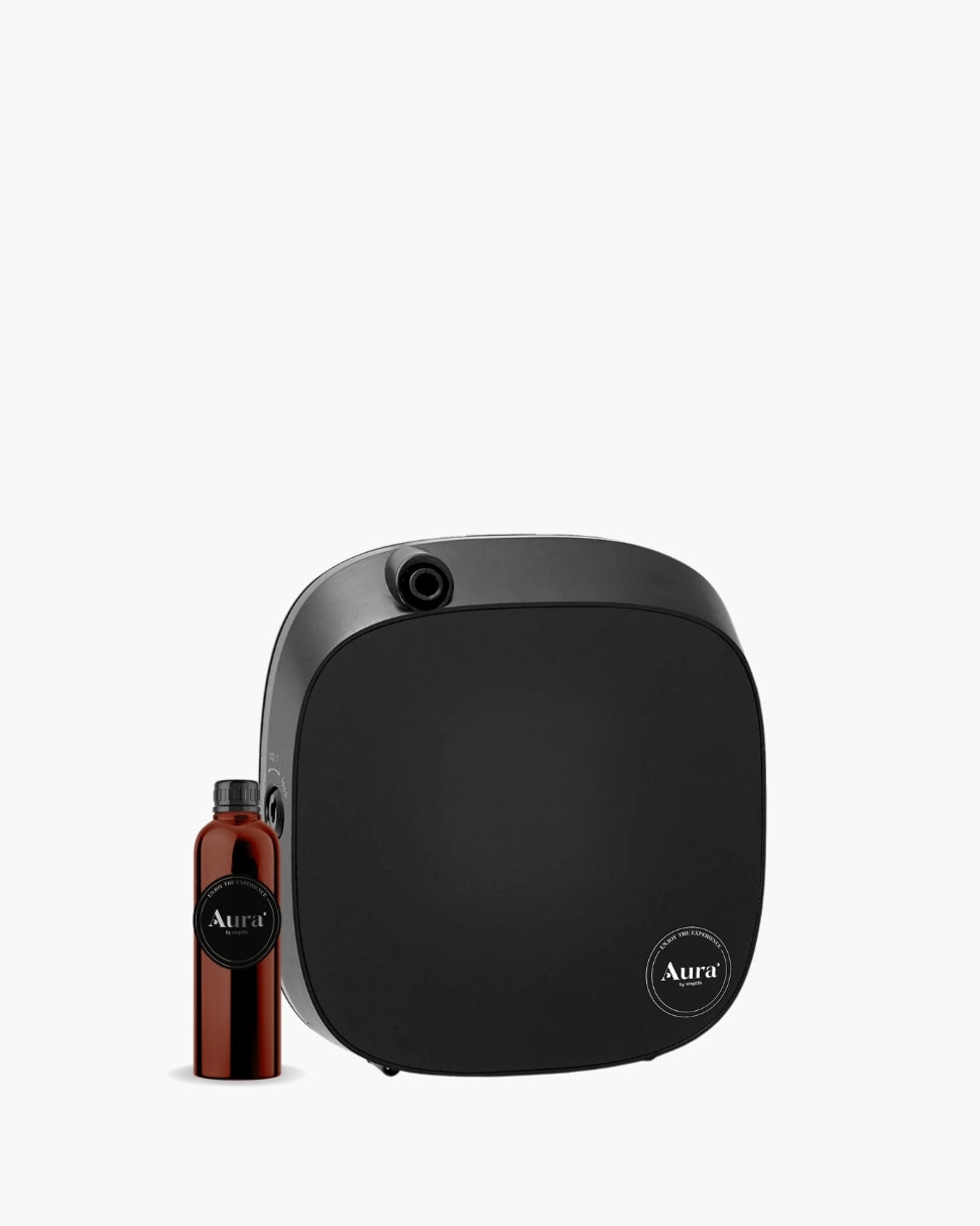Difusor profesional Crux Aura by Simplifik para aromatización de con control desde app móvil black y aroma