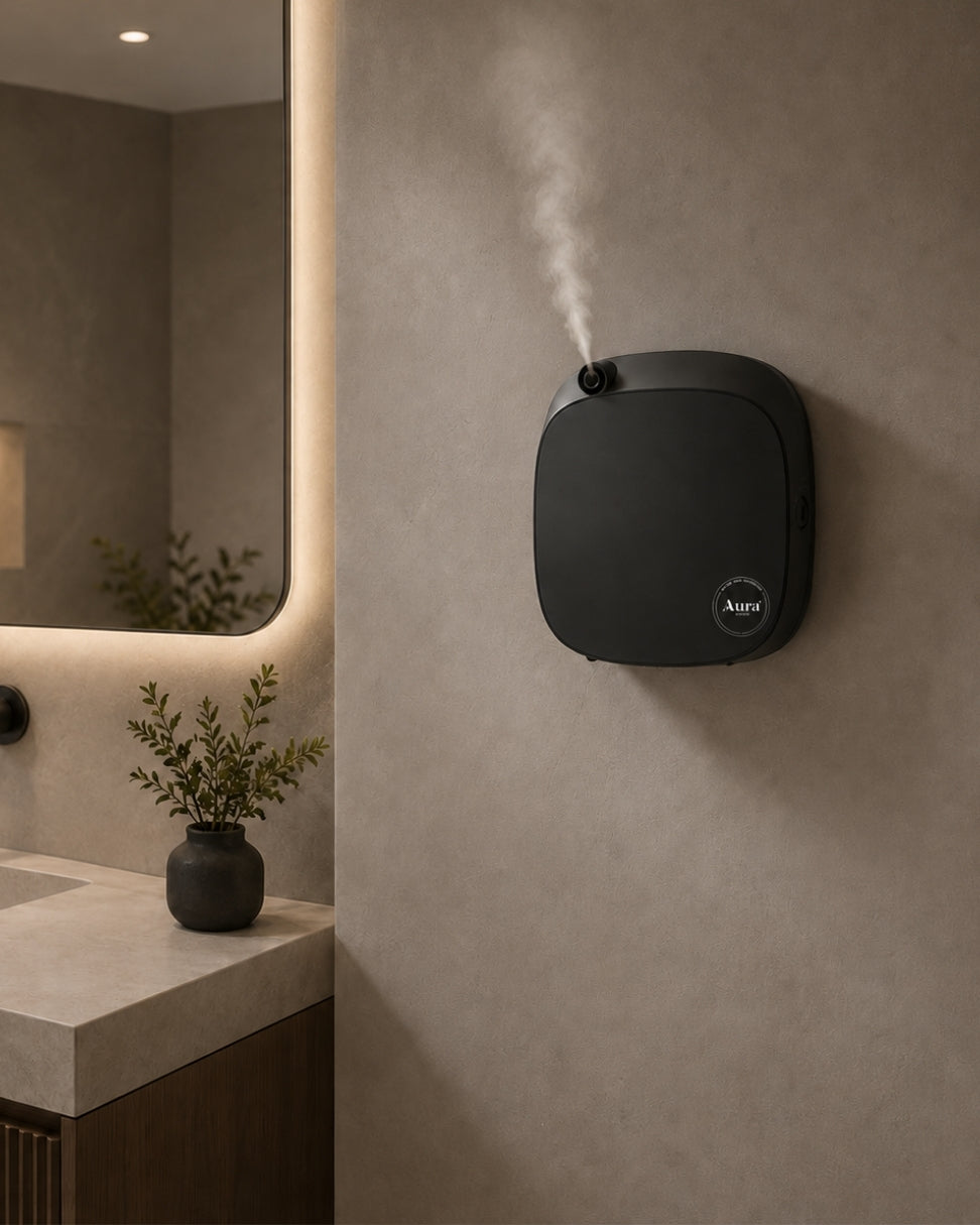 Difusor profesional Crux Aura by Simplifik para aromatización de con control desde app móvil black