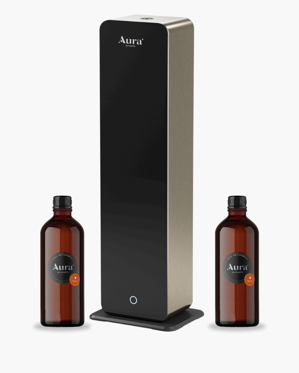 Difusor profesional Gemini Aura by Simplifik para aromatización de ambientes amplios con control desde app móvil