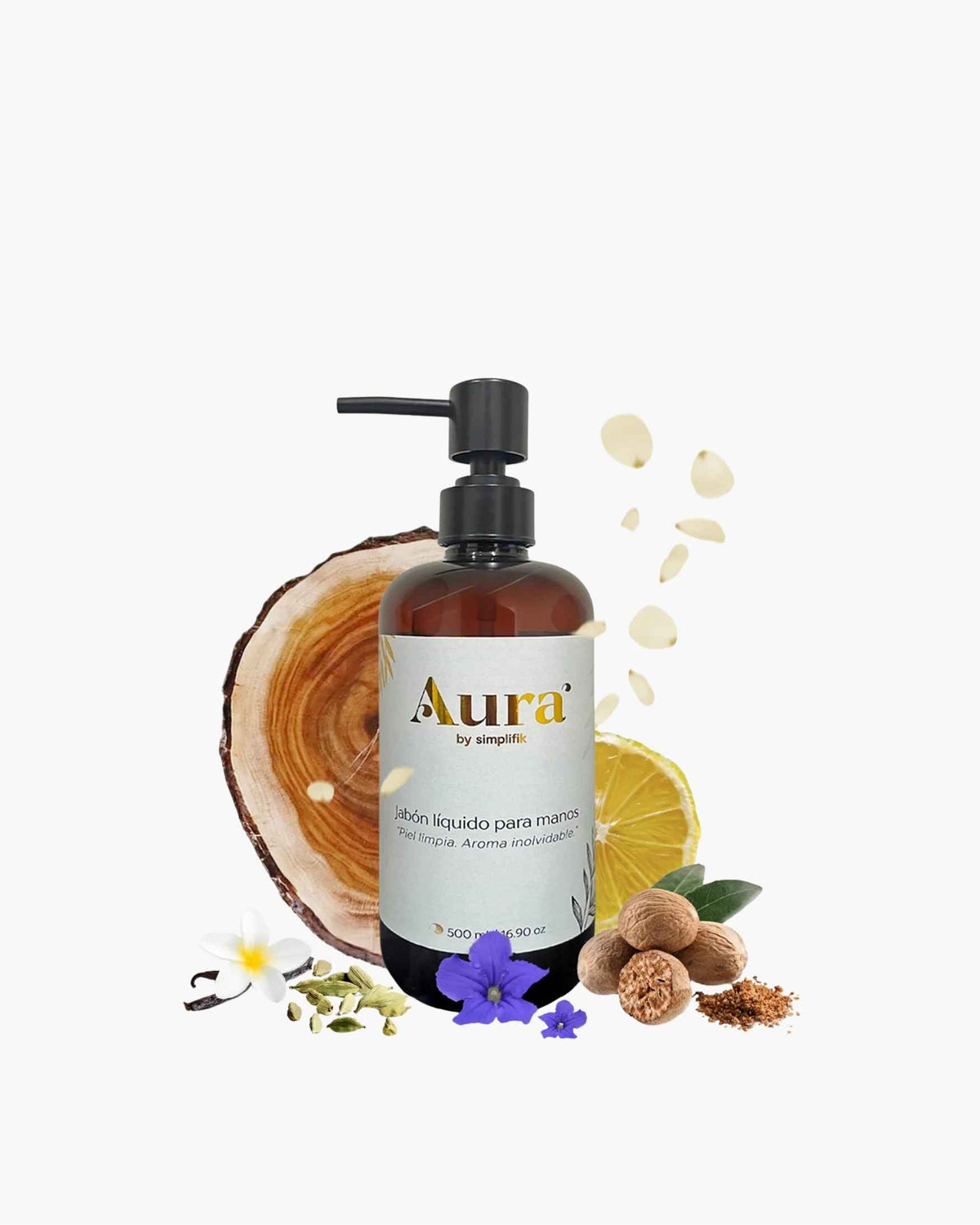 Jabón líquido para manos Aura by Simplifik aroma Tipo Santal 33 