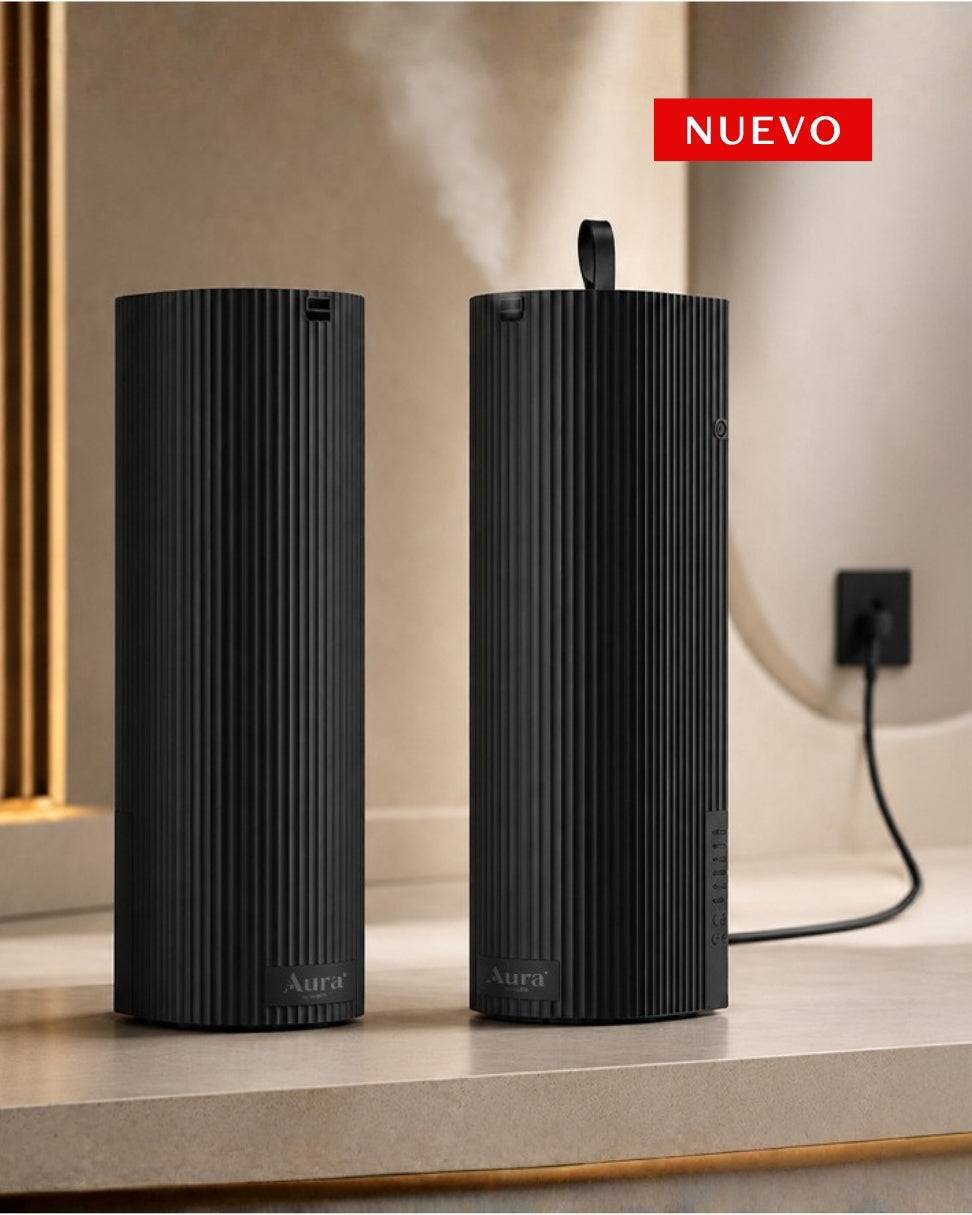 Difusor profesional Nova Aura by Simplifik para aromatización de ambientes con control desde app móvil black