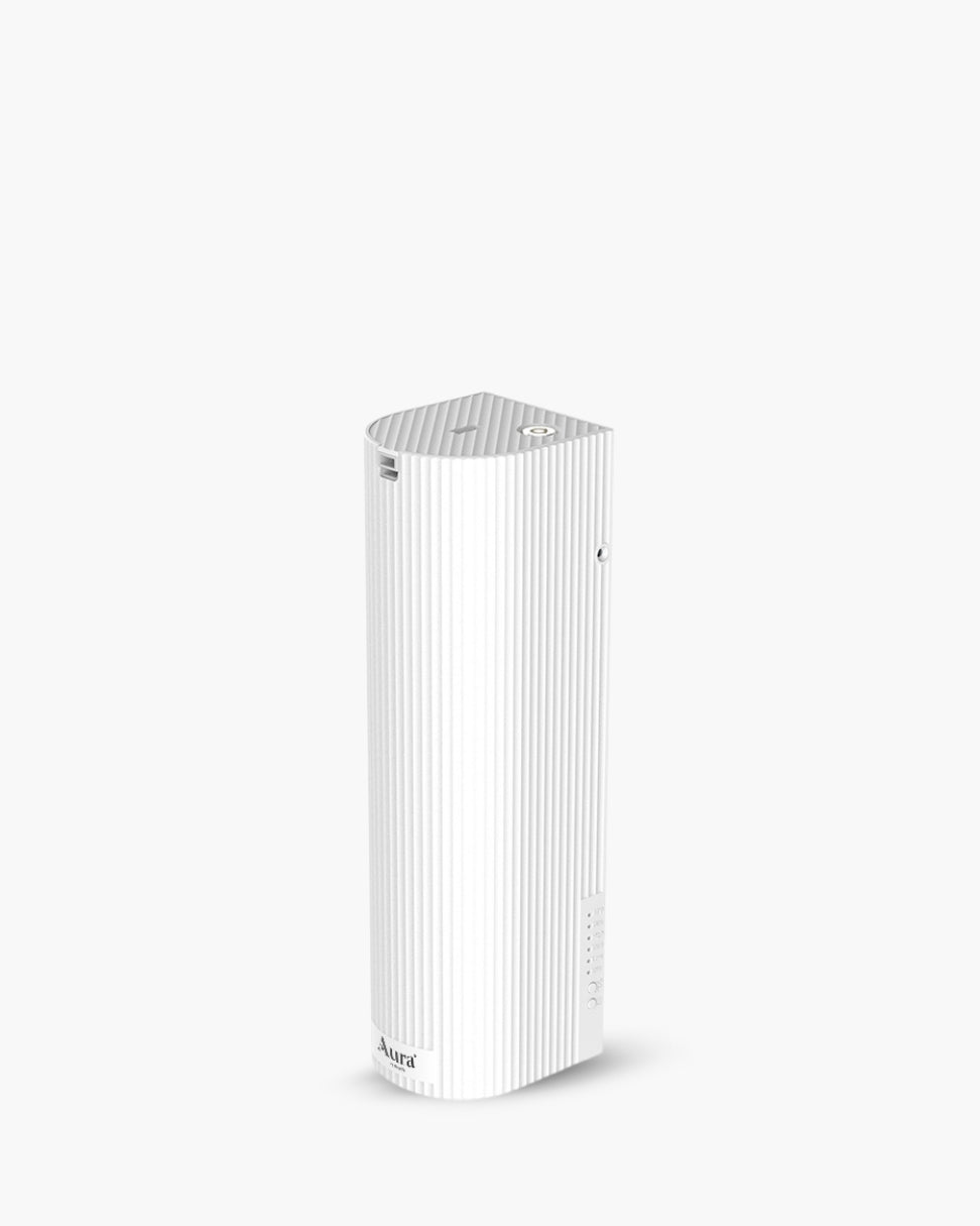 Difusor plug-in profesional Nova Aura by Simplifik para aromatización de ambientes con control desde app móvil white