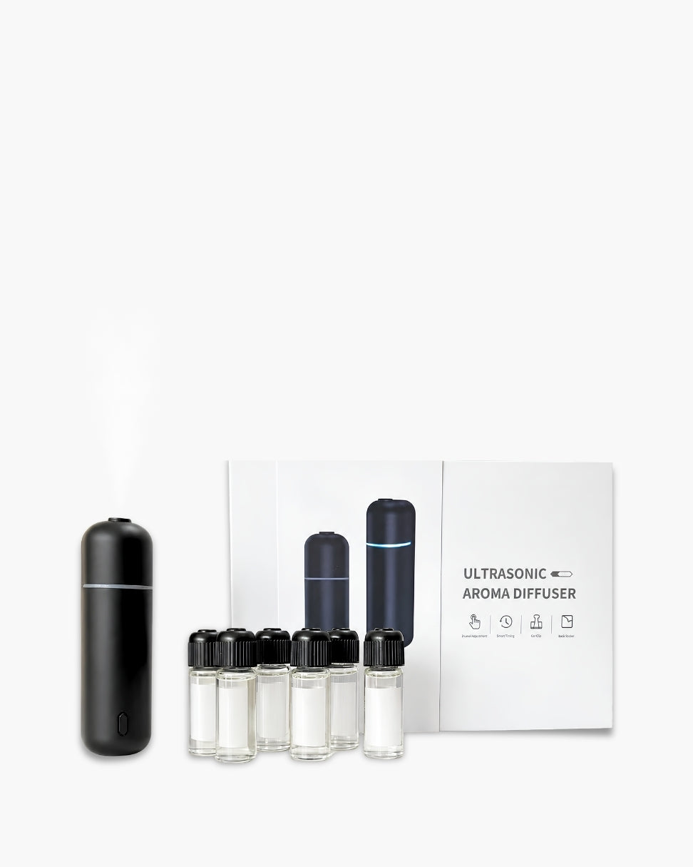 Pack difusor para auto Aura by Simplifik con 6 aromas icónicos para aromatización vehicular