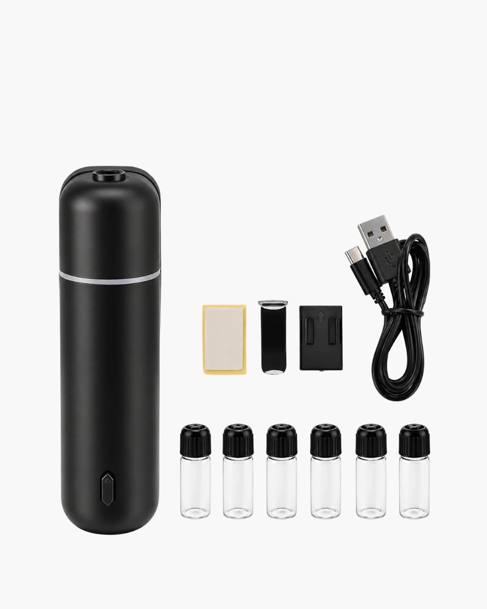 Pack difusor para auto Aura by Simplifik con 6 aromas icónicos para aromatización vehicular